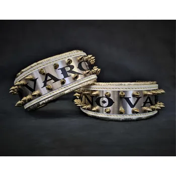 Obojek pro psa Obojek pro psa Bestia Collars Metal zlatý - Na míru Velikost: XXL