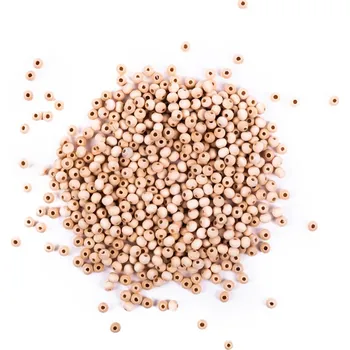 Dětské navlékací korálky DP Craft Dřevěné korálky kulaté 6mm, 40g