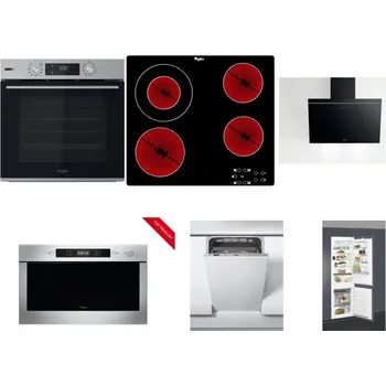Set domácích spotřebičů WHIRLPOOL OMSK58HU1SX + WHIRLPOOL AKT 8130/NE + WHIRLPOOL AKR 62F LT K + WHIRLPOOL AMW 423/IX + WHIRLPOOL WSIC 3M27 C + WHIRLPOOL ART 66112
