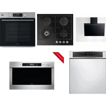 Set domácích spotřebičů WHIRLPOOL OMSK58HU1SX + WHIRLPOOL GOFL 629/NB + WHIRLPOOL AKR 62F LT K + WHIRLPOOL AMW 423/IX + WHIRLPOOL WBC 3C34 PF X