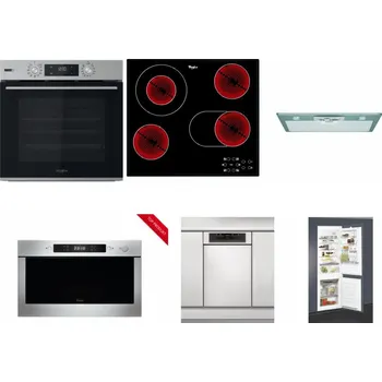 Set domácích spotřebičů WHIRLPOOL OMSK58HU1SX + WHIRLPOOL AKT 8190/BA + WHIRLPOOL AKR 650/1 IX + WHIRLPOOL AMW 423/IX + WHIRLPOOL WSBO 3O34 PF X + WHIRLPOOL ART 65031