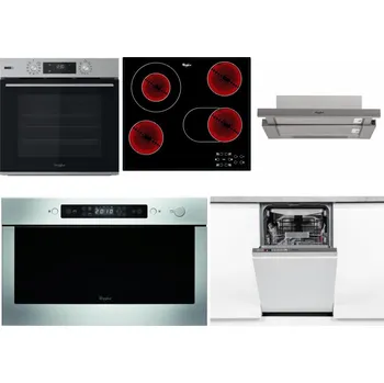 Set domácích spotřebičů WHIRLPOOL OMSK58HU1SX + WHIRLPOOL AKT 8190/BA + WHIRLPOOL AKR 5390/1 IX + WHIRLPOOL AMW 439 IX + WHIRLPOOL WSIO 3O34 PFE X