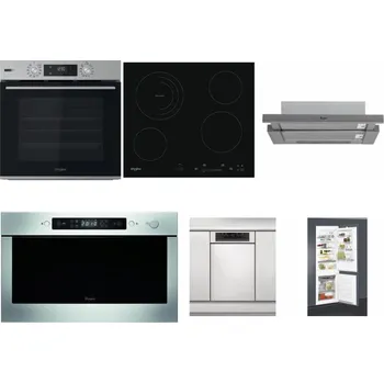 Set domácích spotřebičů WHIRLPOOL OMSK58HU1SX + WHIRLPOOL AKT 8900 BA + WHIRLPOOL AKR 749/1 IX + WHIRLPOOL AMW 439 IX + WHIRLPOOL WSBO 3O34 PF X + WHIRLPOOL ART 65031