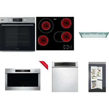 Set domácích spotřebičů WHIRLPOOL OMSK58HU1SX + WHIRLPOOL AKT 8190/BA + WHIRLPOOL AKR 650/1 IX + WHIRLPOOL AMW 423/IX + WHIRLPOOL WBC 3C34 PF X + WHIRLPOOL ART 66112