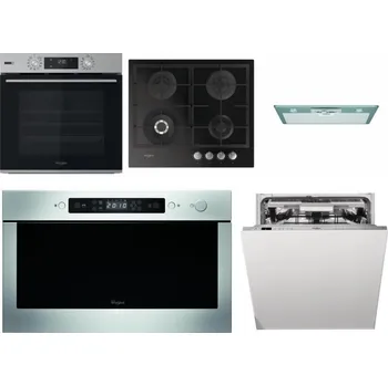 Set domácích spotřebičů WHIRLPOOL OMSK58HU1SX + WHIRLPOOL GOFL 629/NB + WHIRLPOOL AKR 650/1 IX + WHIRLPOOL AMW 439 IX + WHIRLPOOL WIO 3O540 PELG