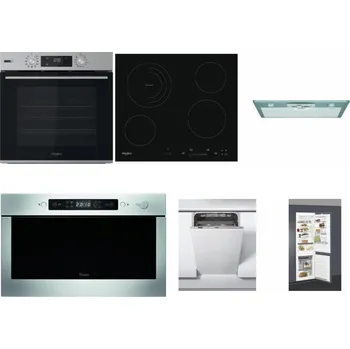 Set domácích spotřebičů WHIRLPOOL OMSK58HU1SX + WHIRLPOOL AKT 8900 BA + WHIRLPOOL AKR 650/1 IX + WHIRLPOOL AMW 439 IX + WHIRLPOOL WSIC 3M27 C + WHIRLPOOL ART 66112
