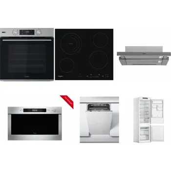 Set domácích spotřebičů WHIRLPOOL OMSK58HU1SX + WHIRLPOOL AKT 8900 BA + WHIRLPOOL AKR 749/1 IX + WHIRLPOOL AMW 423/IX + WHIRLPOOL WSIC 3M27 C + WHIRLPOOL WHC18 T311