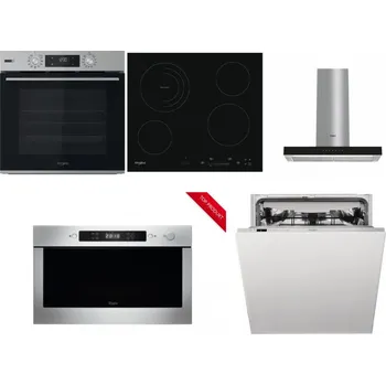 Set domácích spotřebičů WHIRLPOOL OMSK58HU1SX + WHIRLPOOL AKT 8900 BA + WHIRLPOOL WHBS 62F LT K + WHIRLPOOL AMW 423/IX + WHIRLPOOL WIC 3C33 PFE