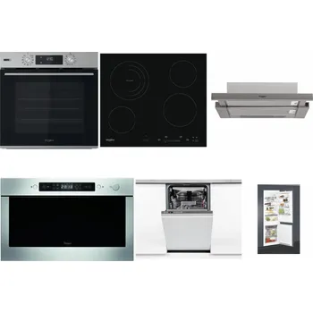 Set domácích spotřebičů WHIRLPOOL OMSK58HU1SX + WHIRLPOOL AKT 8900 BA + WHIRLPOOL AKR 5390/1 IX + WHIRLPOOL AMW 439 IX + WHIRLPOOL WSIO 3O34 PFE X + WHIRLPOOL ART 65031