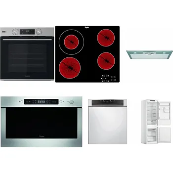 Set domácích spotřebičů WHIRLPOOL OMSK58HU1SX + WHIRLPOOL AKT 8130/NE + WHIRLPOOL AKR 650/1 IX + WHIRLPOOL AMW 439 IX + WHIRLPOOL WBC 3C34 PF X + WHIRLPOOL WHC18 T311