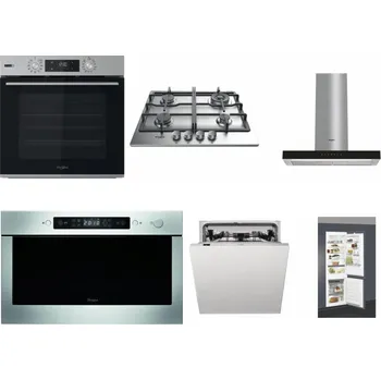 Set domácích spotřebičů WHIRLPOOL OMSK58HU1SX + WHIRLPOOL TKRL 661 IX EU + WHIRLPOOL WHBS 62F LT K + WHIRLPOOL AMW 439 IX + WHIRLPOOL WIC 3C33 PFE + WHIRLPOOL ART 66112