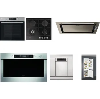 Set domácích spotřebičů WHIRLPOOL OMSK58HU1SX + WHIRLPOOL GOFL 629/NB + WHIRLPOOL WCT3 64 FLB X + WHIRLPOOL AMW 439 IX + WHIRLPOOL WSBO 3O34 PF X + WHIRLPOOL ART 66112