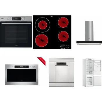 Set domácích spotřebičů WHIRLPOOL OMSK58HU1SX + WHIRLPOOL AKT 8130/NE + WHIRLPOOL WHBS 62F LT K + WHIRLPOOL AMW 423/IX + WHIRLPOOL WSBO 3O34 PF X + WHIRLPOOL WHC18 T311