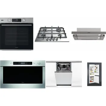 Set domácích spotřebičů WHIRLPOOL OMSK58HU1SX + WHIRLPOOL TKRL 661 IX EU + WHIRLPOOL AKR 5390/1 IX + WHIRLPOOL AMW 439 IX + WHIRLPOOL WSIO 3O34 PFE X + WHIRLPOOL ART 65031