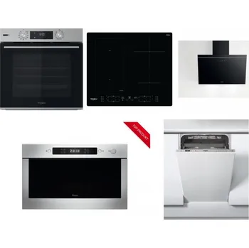 Set domácích spotřebičů WHIRLPOOL OMSK58HU1SX + WHIRLPOOL WL B8160 NE + WHIRLPOOL AKR 62F LT K + WHIRLPOOL AMW 423/IX + WHIRLPOOL WSIC 3M27 C