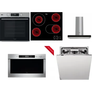 Set domácích spotřebičů WHIRLPOOL OMSK58HU1SX + WHIRLPOOL AKT 8190/BA + WHIRLPOOL WHBS 62F LT K + WHIRLPOOL AMW 423/IX + WHIRLPOOL WIO 3T133 PLE
