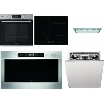 Set domácích spotřebičů WHIRLPOOL OMSK58HU1SX + WHIRLPOOL WL B8160 NE + WHIRLPOOL AKR 650/1 IX + WHIRLPOOL AMW 439 IX + WHIRLPOOL WIO 3O540 PELG