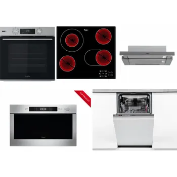 Set domácích spotřebičů WHIRLPOOL OMSK58HU1SX + WHIRLPOOL AKT 8190/BA + WHIRLPOOL AKR 749/1 IX + WHIRLPOOL AMW 423/IX + WHIRLPOOL WSIO 3O34 PFE X