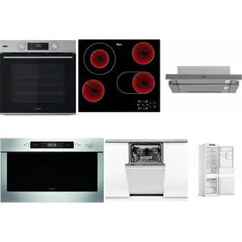 Set domácích spotřebičů WHIRLPOOL OMSK58HU1SX + WHIRLPOOL AKT 8190/BA + WHIRLPOOL AKR 749/1 IX + WHIRLPOOL AMW 439 IX + WHIRLPOOL WSIO 3O34 PFE X + WHIRLPOOL WHC18 T311