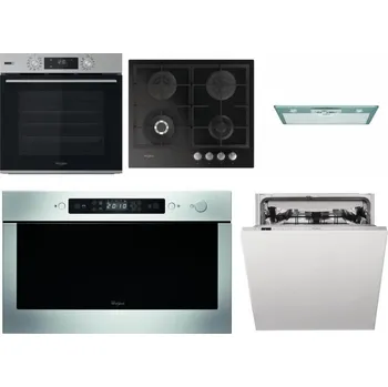 Set domácích spotřebičů WHIRLPOOL OMSK58HU1SX + WHIRLPOOL GOFL 629/NB + WHIRLPOOL AKR 650/1 IX + WHIRLPOOL AMW 439 IX + WHIRLPOOL WIC 3C33 PFE