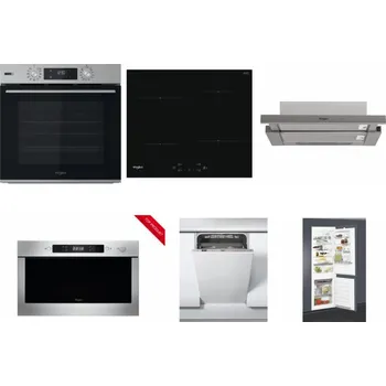 Set domácích spotřebičů WHIRLPOOL OMSK58HU1SX + WHIRLPOOL WS Q2760 BF + WHIRLPOOL AKR 5390/1 IX + WHIRLPOOL AMW 423/IX + WHIRLPOOL WSIC 3M27 C + WHIRLPOOL ART 65031