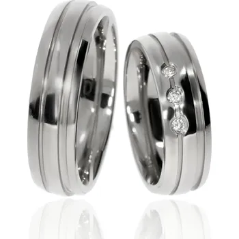 Prsten Zlatnictví Helios Ocelové snubní prsteny 10216