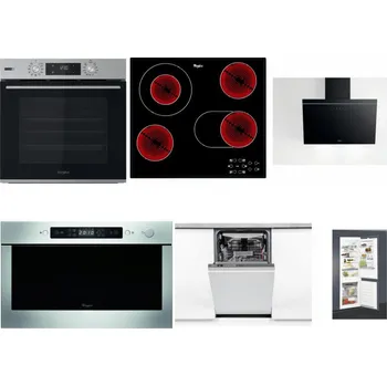 Set domácích spotřebičů WHIRLPOOL OMSK58HU1SX + WHIRLPOOL AKT 8190/BA + WHIRLPOOL AKR 62F LT K + WHIRLPOOL AMW 439 IX + WHIRLPOOL WSIO 3O34 PFE X + WHIRLPOOL ART 65031