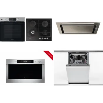 Set domácích spotřebičů WHIRLPOOL OMSK58HU1SX + WHIRLPOOL GOFL 629/NB + WHIRLPOOL WCT3 64 FLB X + WHIRLPOOL AMW 423/IX + WHIRLPOOL WSIO 3O34 PFE X