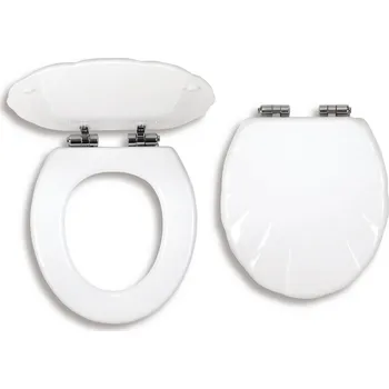 WC sedátko Novaservis Sedátko z lisovaného dřeva MUŠLE LYRA SOFT CLOSE- BÍLÉ (WC/SOFTMUSLELY) (WC/SOFTMUSLELY)