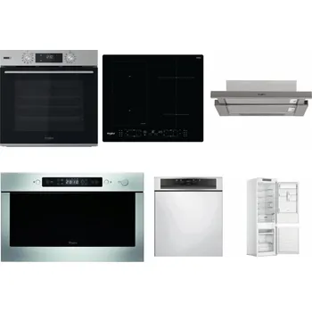Set domácích spotřebičů WHIRLPOOL OMSK58HU1SX + WHIRLPOOL WL B8160 NE + WHIRLPOOL AKR 5390/1 IX + WHIRLPOOL AMW 439 IX + WHIRLPOOL WBC 3C34 PF X + WHIRLPOOL WHC18 T311