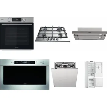 Set domácích spotřebičů WHIRLPOOL OMSK58HU1SX + WHIRLPOOL TKRL 661 IX EU + WHIRLPOOL AKR 5390/1 IX + WHIRLPOOL AMW 439 IX + WHIRLPOOL WIO 3O540 PELG + WHIRLPOOL WHC18 T311