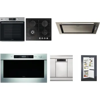 Set domácích spotřebičů WHIRLPOOL OMSK58HU1SX + WHIRLPOOL GOFL 629/NB + WHIRLPOOL WCT3 64 FLB X + WHIRLPOOL AMW 439 IX + WHIRLPOOL WSBO 3O34 PF X + WHIRLPOOL ART 65031