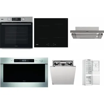 Set domácích spotřebičů WHIRLPOOL OMSK58HU1SX + WHIRLPOOL WS Q2760 BF + WHIRLPOOL AKR 5390/1 IX + WHIRLPOOL AMW 439 IX + WHIRLPOOL WIO 3T133 PLE + WHIRLPOOL WHC18 T311