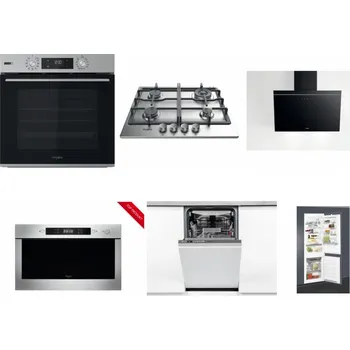 Set domácích spotřebičů WHIRLPOOL OMSK58HU1SX + WHIRLPOOL TKRL 661 IX EU + WHIRLPOOL AKR 62F LT K + WHIRLPOOL AMW 423/IX + WHIRLPOOL WSIO 3O34 PFE X + WHIRLPOOL ART 65031