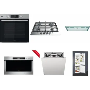 Set domácích spotřebičů WHIRLPOOL OMSK58HU1SX + WHIRLPOOL TKRL 661 IX EU + WHIRLPOOL AKR 650/1 IX + WHIRLPOOL AMW 423/IX + WHIRLPOOL WIO 3O540 PELG + WHIRLPOOL ART 65031