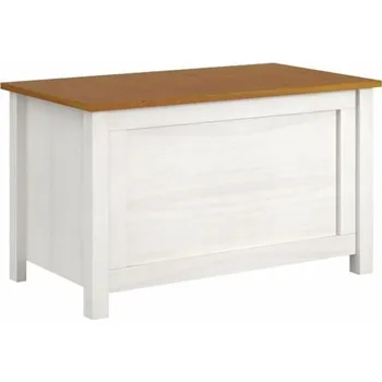 Truhla Bílá masivní truhla z borovice TOPAZIO