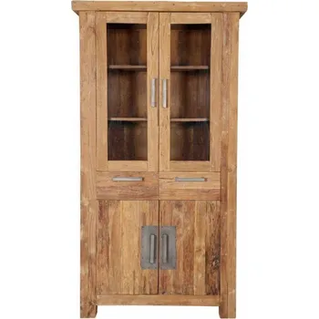 Vinotéka Dřevěná vitrína recyklovaný teak Java