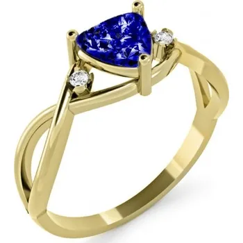 Prsten Couple, Originální prsten Karin, žluté zlato se zirkony, vel.: 56, ø17,8 mm, 6610301-0-56-2