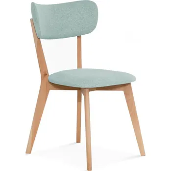 Jídelní židle Židle polstrovaná masiv dub světlé zelená Naro