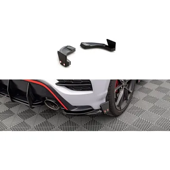 Tuning Splittery zadní boční V.1+flaps Hyundai Kona Mk1 černý lesklý plast