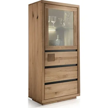 Vinotéka Menší vitrína z masivního divokého dubu Calderon