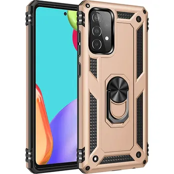 Pouzdro na mobilní telefon Armor ring obrněné ochranné pouzdro pro Samsung Galaxy S22 5G Barva: Béžová
