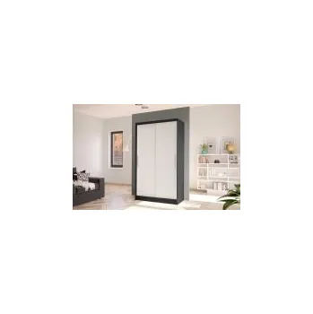 Šatní skříň FALCO Skříň Costa I černá/bílá