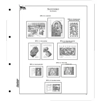 Sběratelství Albové listy CONTOUR-S Slovensko 2018 rozšířená verze, nezasklené (22 listů), papír 250gr.