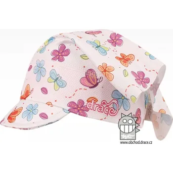 Čepice Funkční šátek Dráče - Emily kšilt 02, bílá, motýlek Barva: Bílá, Velikost: M 52-54