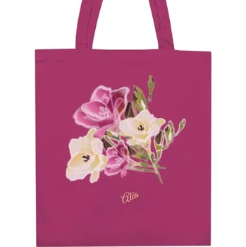 Nákupní taška unisex s potiskem Textilní taška - Růžové květy a Eukalyptus