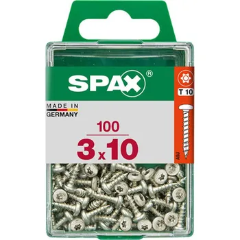 Vrut SPAX Vrut 3x10, půlkulatá hlava, T-STAR plus, WIROX, 100 ks (M)