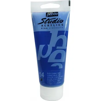 Vodová barva Akrylová barva Pébéo Studio Acrylic 100 ml - 014 modrý kobalt