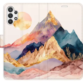 Pouzdro na mobilní telefon Flip pouzdro iSaprio - Samsung Galaxy A32 5G - Beautiful Mountains - kapsičky na karty (Knížkový flip kryt, obal, pouzdro iSaprio na mobil Samsung Galaxy A32 5G - Beautiful Mountains - 360° ochrana telefonu, přihrádka na karty a hotovost, funkce stojánku,