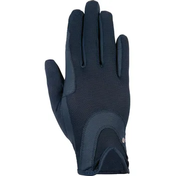 Jezdecké rukavice HKM Rukavice jezdecké Grip Mesh HKM, dětské, night blue 10 let